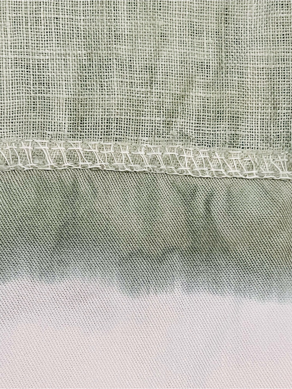 Relaxed Colorblock Linen Blend Top in Tan White Sage Euro Lagenlook made in 🇮🇹 M - Picture 11 of 11